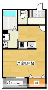 BRAVEBASE二日市駅南【2階】の間取り