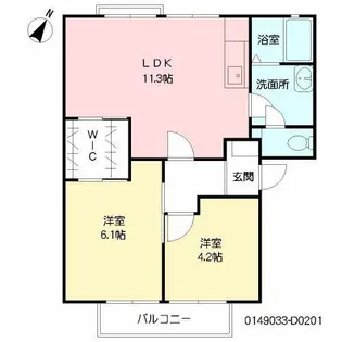 レ・シャルマントメゾン D棟【1階】の間取り