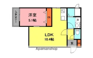 エレガンシア二日市西【3階】の間取り