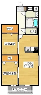 RAGSTYLE二日市中央【1階】の間取り