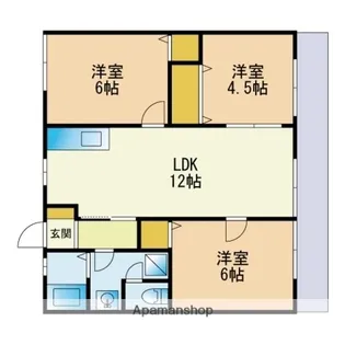 アムールヴィラB【1階】の間取り