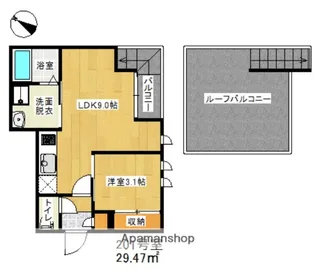 GRANDTIC 朝倉【2階】の間取り