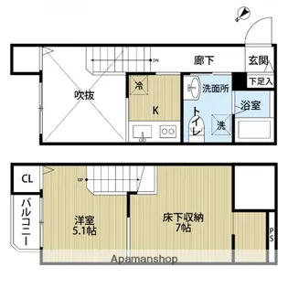 フミエーミ紫2丁目【2階】の間取り