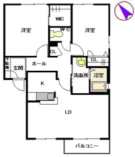 郁李苑シマ C棟【2階】の間取り