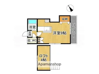 ハイデンス高雄B【2階】の間取り