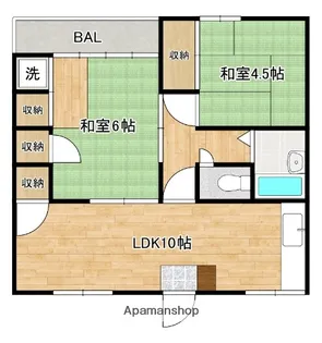 華杜コーポ (カズコーポ)【1階】の間取り