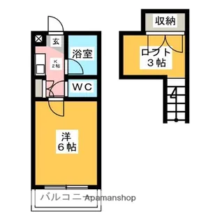 サンライズ永岡B【1階】の間取り