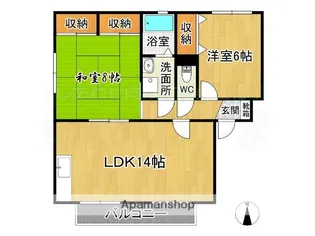 ラフォーレ原田【2階】の間取り