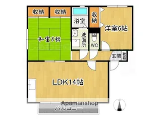 ラフォーレ原田【2階】の間取り