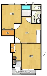 ポム・フルールA・B【1階】の間取り