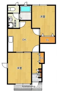 ポム・フルールA・B【2階】の間取り