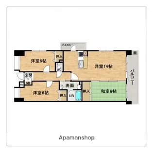 ナチュレ筑紫野Ⅱ【4階】の間取り