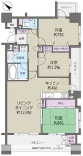 福岡県大野城市白木原1丁目【マンション】の間取り
