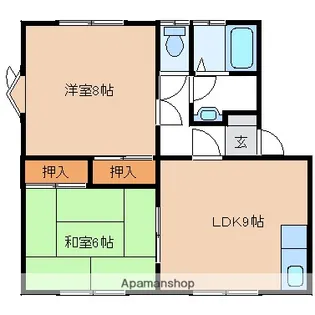 TWINKLEけやき【1階】の間取り