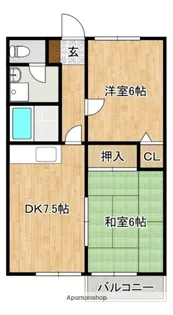 ハイツエトワールA【2階】の間取り