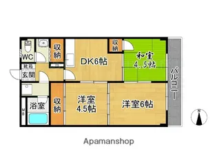 セイホーハイツ筑紫【4階】の間取り