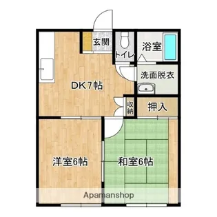 ファーム西大刀洗【1階】の間取り