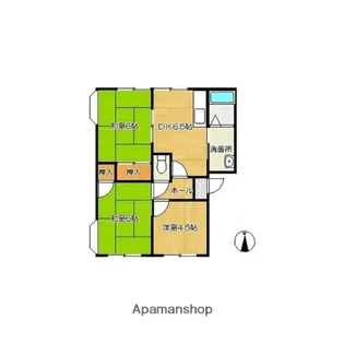 サンライフ大保A・B棟【1階】の間取り