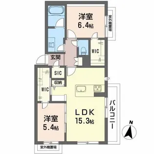 福岡県大野城市東大利3丁目【マンション】の間取り