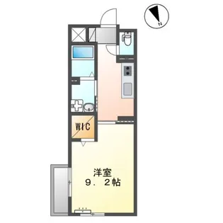メルヴェール496朝倉街道【502号室】の間取り