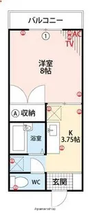 リバーサイド甘木弐番館【3階】の間取り