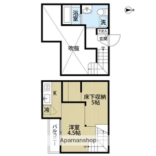 ショコラハウス二日市駅前【2階】の間取り