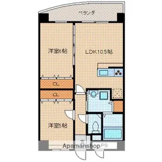 E.POPULAR Ⅱ【9階】の間取り