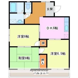 ハサコハイツ【1階】の間取り