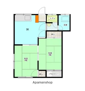 第二陽光ハイツ【2階】の間取り