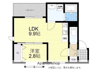 ザ・プレセアル二日市北【2階】の間取り