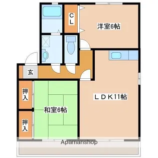 セジュール高松A・B棟【2階】の間取り