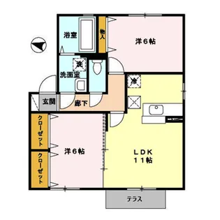 ドエル池の内【1階】の間取り