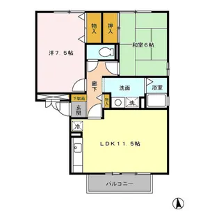 デビューONE A棟【3階】の間取り