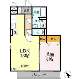 セイシェル・大山 B棟【3階】の間取り