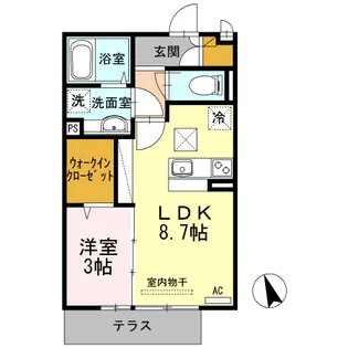 セジュール三国【1階】の間取り