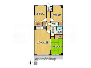 サンフォーレ舞音【4階】の間取り