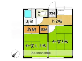 明玉荘【1階】の間取り