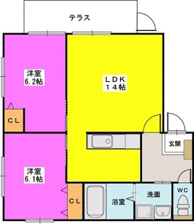 モンテリザイア【3階】の間取り