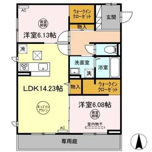 S・レーヴ【105号室】の間取り