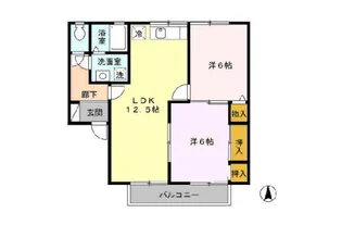 セジュール松泉 A棟【2階】の間取り