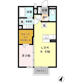 ルミエール B棟【2階】の間取り