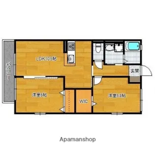ソレイユ朝日【2階】の間取り