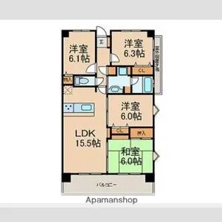 アンピール光が丘壱番館【8階】の間取り