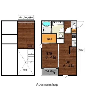 ブルーミー二日市LAPIS【2階】の間取り