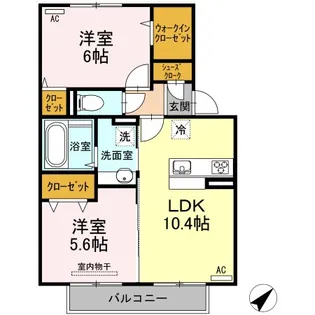 アイリス【2階】の間取り