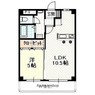 プロバンス古川【4階】の間取り
