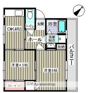 大坪飯田ビル B【3階】の間取り