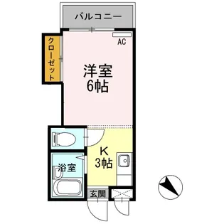 パシフィック白木原【4階】の間取り