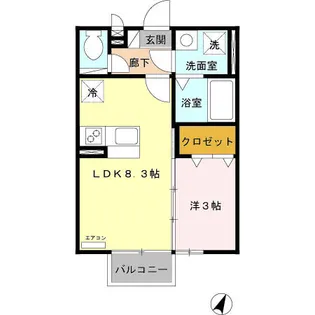 フロレスタ B棟【2階】の間取り