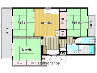 ハイツ石崎【4階】の間取り
